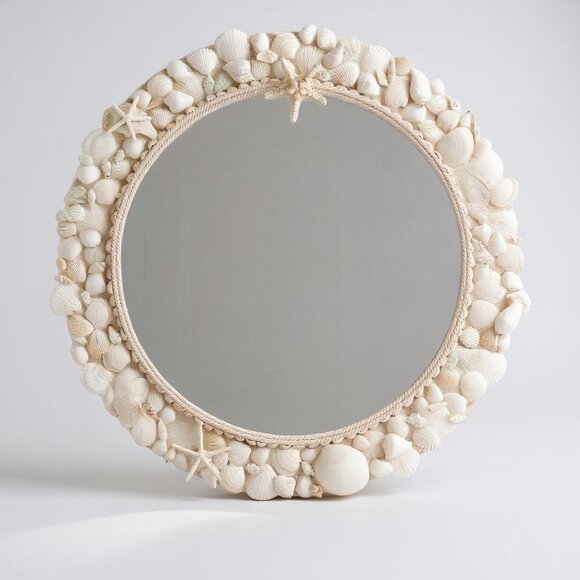 Custom Handmade Seashell Accent Mirror - Picture 5 of 6